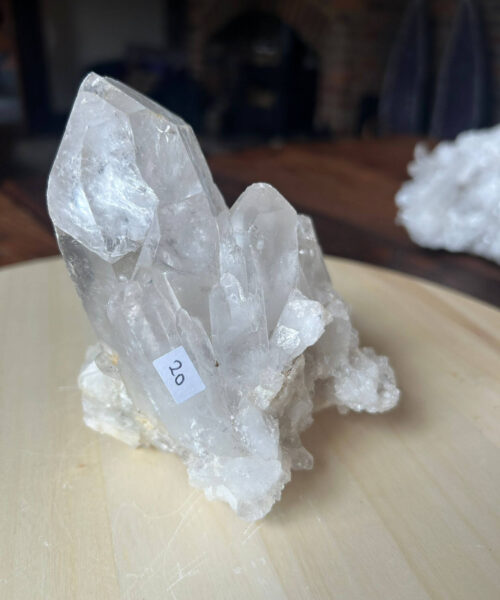 Premium Rare Clear White Rock Crystal Cluster 20 - 782g H12xW10xD9cm - Image 7