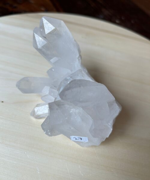 Premium Rare Clear White Rock Crystal Cluster 27 - 420g H7xW10xD7.5cm