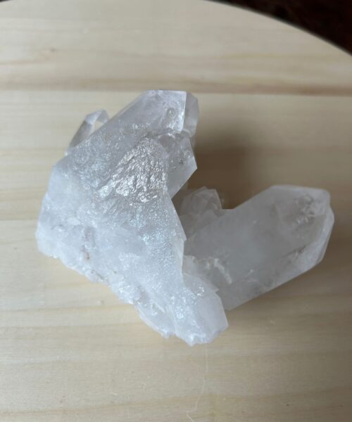 Premium Rare Clear White Rock Crystal Cluster 27 - 420g H7xW10xD7.5cm - Image 6