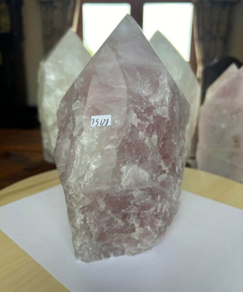 HUGE Extra Large Tall Point 16 Premium Rose Quartz Pink Crystal Quartz 3517g H21xW9xD14.5cm