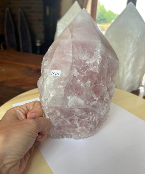 HUGE Extra Large Tall Point 16 Premium Rose Quartz Pink Crystal Quartz 3517g H21xW9xD14.5cm - Image 11