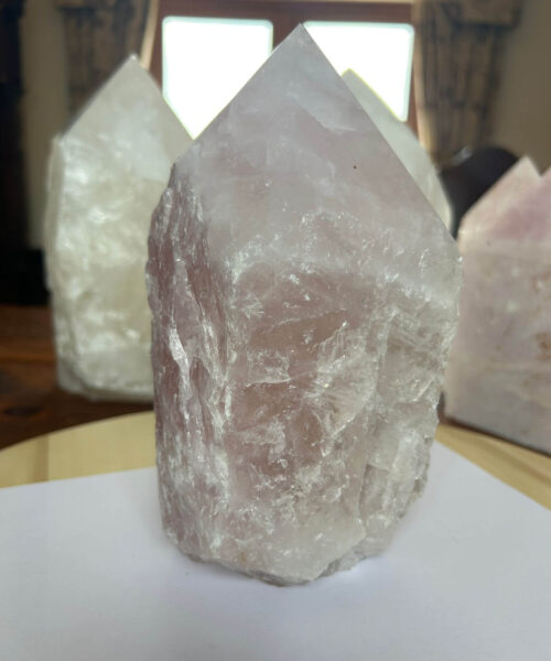 HUGE Extra Large Tall Point 16 Premium Rose Quartz Pink Crystal Quartz 3517g H21xW9xD14.5cm - Image 4