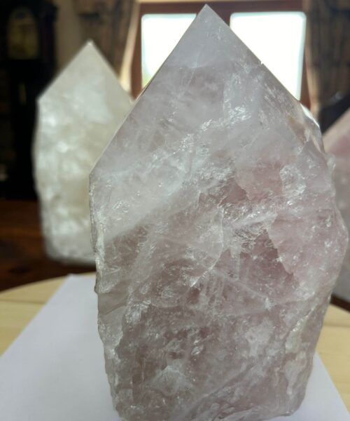 HUGE Extra Large Tall Point 16 Premium Rose Quartz Pink Crystal Quartz 3517g H21xW9xD14.5cm - Image 5