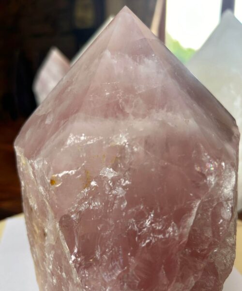 HUGE Extra Large Tall Point 21 Premium Rose Quartz Pink Crystal Quartz 4281g H20.5xW12xD14cm - Image 11