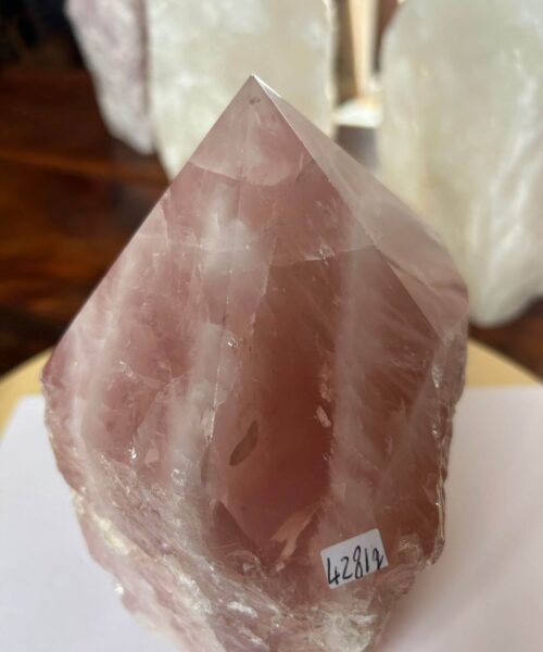 HUGE Extra Large Tall Point 21 Premium Rose Quartz Pink Crystal Quartz 4281g H20.5xW12xD14cm - Image 6