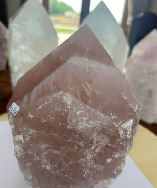 HUGE Extra Large Tall Point 21 Premium Rose Quartz Pink Crystal Quartz 4281g H20.5xW12xD14cm - Image 7