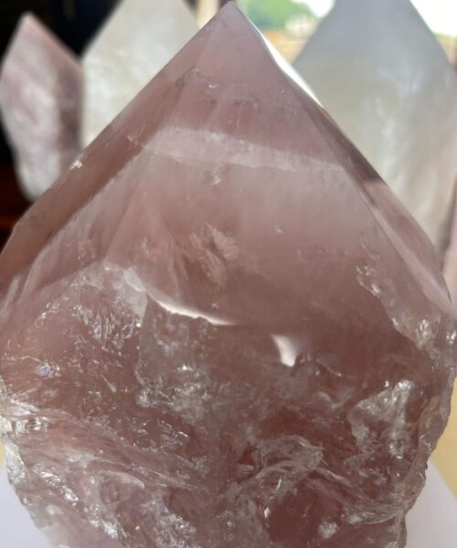 HUGE Extra Large Tall Point 21 Premium Rose Quartz Pink Crystal Quartz 4281g H20.5xW12xD14cm - Image 9