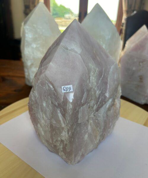 HUGE Extra Large Tall Point 20 Premium Rose Quartz Pink Crystal Quartz 5287g H21xW14xD12cm