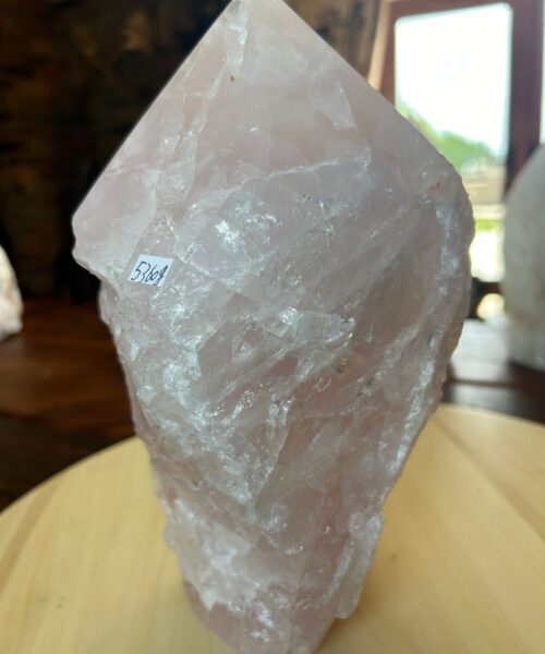 HUGE Extra Large Tall Point 17 Premium Rose Quartz Pink Crystal Quartz 5360g H24xW13xD15cm