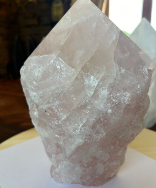 HUGE Extra Large Tall Point 17 Premium Rose Quartz Pink Crystal Quartz 5360g H24xW13xD15cm - Image 4