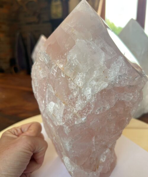 HUGE Extra Large Tall Point 17 Premium Rose Quartz Pink Crystal Quartz 5360g H24xW13xD15cm - Image 6