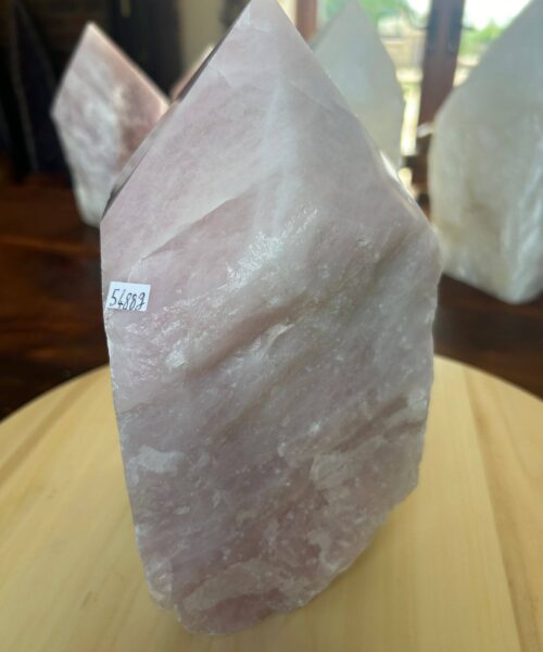 HUGE Extra Large Tall Point 19 Premium Rose Quartz Pink Crystal Quartz 5488g H23xW12xD15cm