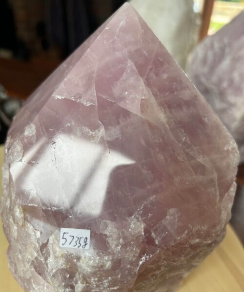 HUGE Extra Large Tall Point 18 Premium Rose Quartz Pink Crystal Quartz 5735g H19xW15xD16cm - Image 12