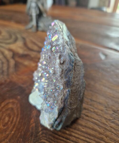 Alternative view of Premium High Grade Amethyst Angel Aura Druzy 210 Mini Geode Cluster Piece Cut Base 410g H8xW9.5xD7cm