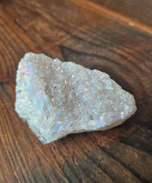 Premium High Grade Amethyst Angel Aura Druzy 209 Mini Geode Cluster Piece Cut Base 277g H4.5xW8xD6.5cm - Image 5