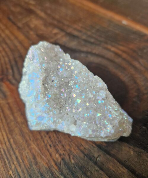 Premium High Grade Amethyst Angel Aura Druzy 209 Mini Geode Cluster Piece Cut Base 277g H4.5xW8xD6.5cm - Image 6