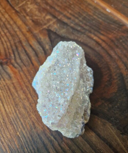 Premium High Grade Amethyst Angel Aura Druzy 209 Mini Geode Cluster Piece Cut Base 277g H4.5xW8xD6.5cm - Image 7