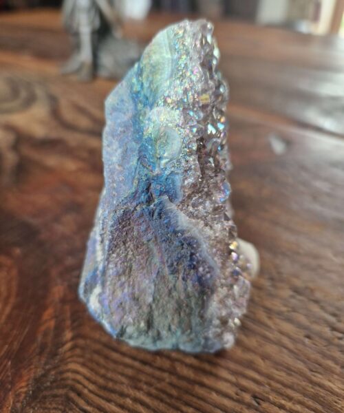 Premium High Grade Amethyst Angel Aura Druzy 210 Mini Geode Cluster Piece Cut Base 410g H8xW9.5xD7cm - Image 8