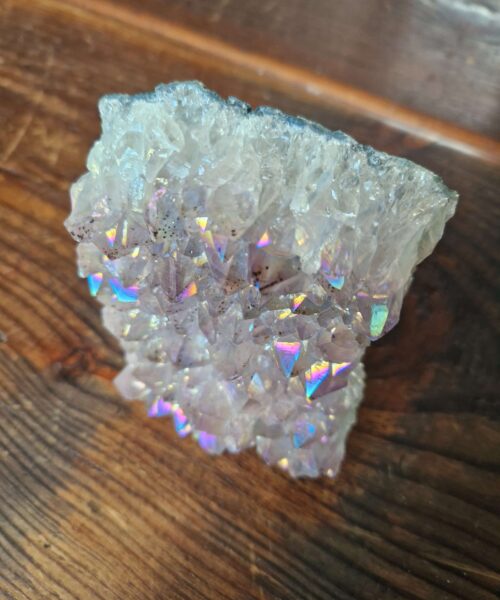 Premium High Grade Amethyst Angel Aura Druzy 215 Mini Geode Cluster Piece Cut Base 580g H9xW10.5xD8cm - Image 9