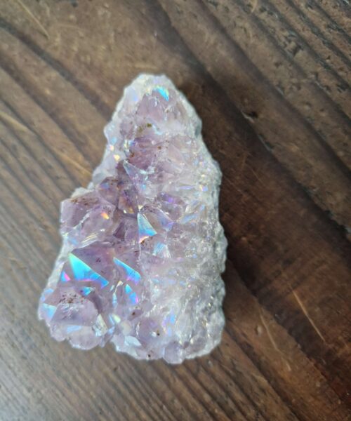 Alternative view of Premium High Grade Amethyst Angel Aura Druzy 216 Mini Geode Cluster Piece Cut Base 264g H8.5xW9xD6cm