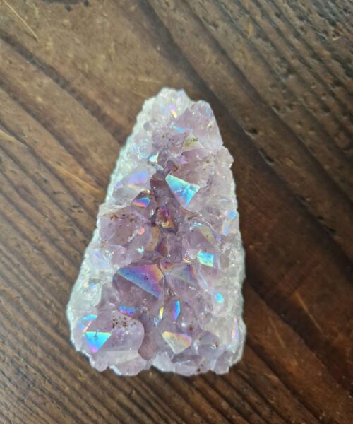 Premium High Grade Amethyst Angel Aura Druzy 216 Mini Geode Cluster Piece Cut Base 264g H8.5xW9xD6cm