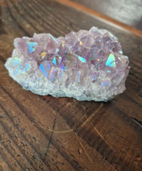 Premium High Grade Amethyst Angel Aura Druzy 216 Mini Geode Cluster Piece Cut Base 264g H8.5xW9xD6cm - Image 9