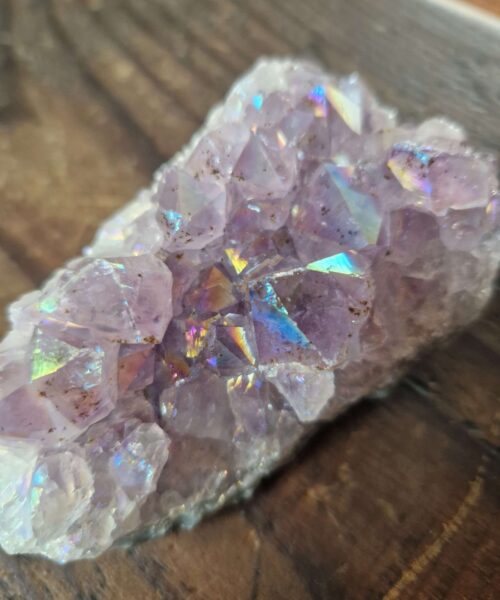 Premium High Grade Amethyst Angel Aura Druzy 216 Mini Geode Cluster Piece Cut Base 264g H8.5xW9xD6cm - Image 10