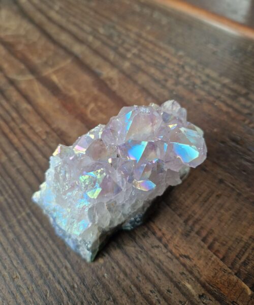 Premium High Grade Amethyst Angel Aura Druzy 217 Mini Geode Cluster Piece Cut Base 184g H4.5x6x3.5cm - Image 4