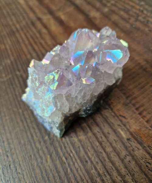 Premium High Grade Amethyst Angel Aura Druzy 217 Mini Geode Cluster Piece Cut Base 184g H4.5x6x3.5cm - Image 7