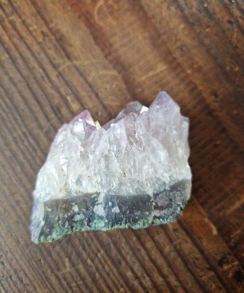 Premium High Grade Amethyst Angel Aura Druzy 217 Mini Geode Cluster Piece Cut Base 184g H4.5x6x3.5cm - Image 8