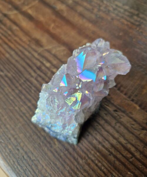 Premium High Grade Amethyst Angel Aura Druzy 217 Mini Geode Cluster Piece Cut Base 184g H4.5x6x3.5cm - Image 10