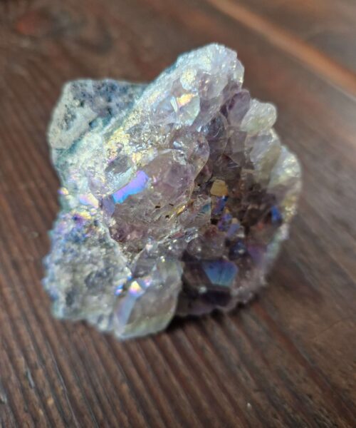 Premium High Grade Amethyst Angel Aura Druzy 218 Mini Geode Cluster Piece Cut Base 265g H7xW8xD7.5cm - Image 6