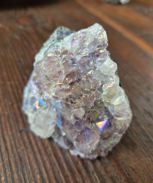 Premium High Grade Amethyst Angel Aura Druzy 218 Mini Geode Cluster Piece Cut Base 265g H7xW8xD7.5cm - Image 7