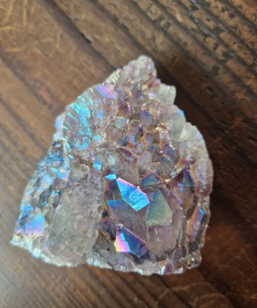 Premium High Grade Amethyst Angel Aura Druzy 218 Mini Geode Cluster Piece Cut Base 265g H7xW8xD7.5cm - Image 8