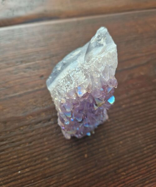 Alternative view of Premium High Grade Amethyst Angel Aura Druzy 219 Mini Geode Cluster Piece Cut Base 423g H8.5xW5x5cm