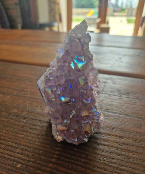 Premium High Grade Amethyst Angel Aura Druzy 219 Mini Geode Cluster Piece Cut Base 423g H8.5xW5x5cm - Image 3