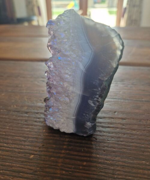 Premium High Grade Amethyst Angel Aura Druzy 219 Mini Geode Cluster Piece Cut Base 423g H8.5xW5x5cm - Image 8