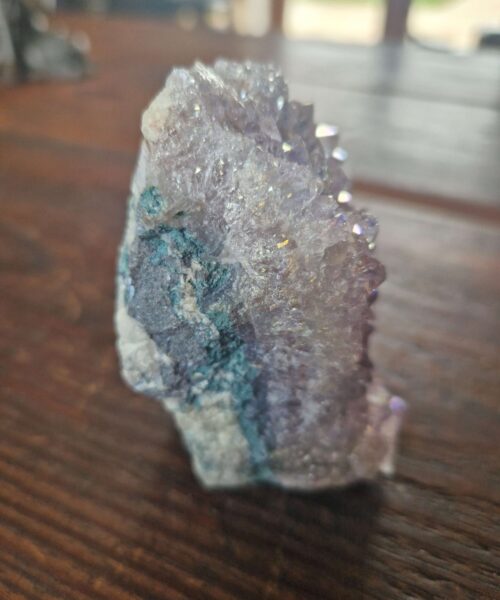 Premium High Grade Amethyst Angel Aura Druzy 222 Mini Geode Cluster Piece Cut Base 250g H8x4.5x5cm - Image 7