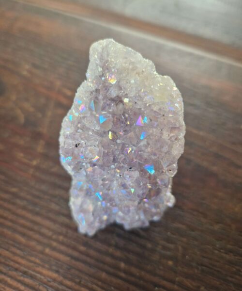 Premium High Grade Amethyst Angel Aura Druzy 222 Mini Geode Cluster Piece Cut Base 250g H8x4.5x5cm - Image 8