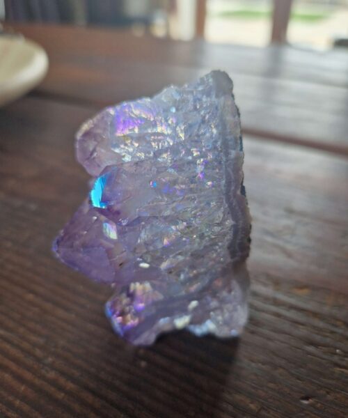 Premium High Grade Amethyst Angel Aura Druzy 223 Mini Geode Cluster Piece Cut Base 276g H7.5xW6xD5cm - Image 4