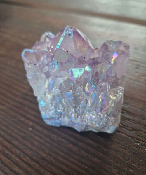 Premium High Grade Amethyst Angel Aura Druzy 223 Mini Geode Cluster Piece Cut Base 276g H7.5xW6xD5cm - Image 6