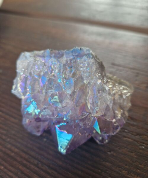 Premium High Grade Amethyst Angel Aura Druzy 223 Mini Geode Cluster Piece Cut Base 276g H7.5xW6xD5cm - Image 8