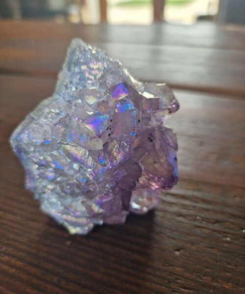Premium High Grade Amethyst Angel Aura Druzy 223 Mini Geode Cluster Piece Cut Base 276g H7.5xW6xD5cm - Image 10