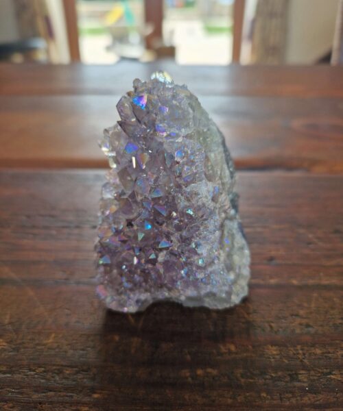 Alternative view of Premium High Grade Amethyst Angel Aura Druzy 224 Mini Geode Cluster Piece Cut Base 245g H8xW7xD5cm