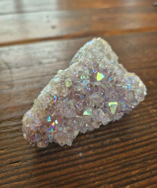Premium High Grade Amethyst Angel Aura Druzy 224 Mini Geode Cluster Piece Cut Base 245g H8xW7xD5cm - Image 3