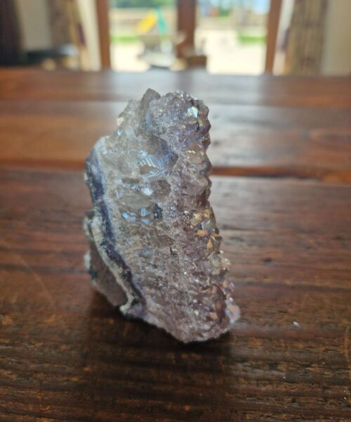 Premium High Grade Amethyst Angel Aura Druzy 224 Mini Geode Cluster Piece Cut Base 245g H8xW7xD5cm - Image 6