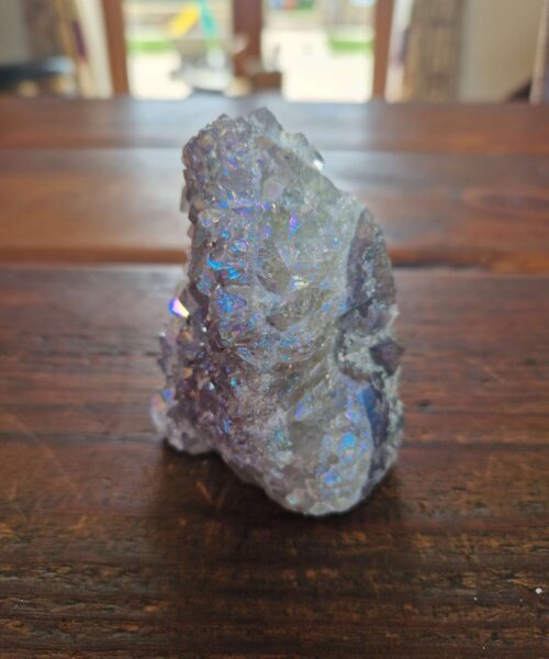 Premium High Grade Amethyst Angel Aura Druzy 224 Mini Geode Cluster Piece Cut Base 245g H8xW7xD5cm - Image 9