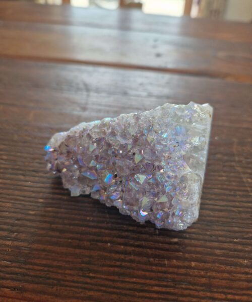 Premium High Grade Amethyst Angel Aura Druzy 224 Mini Geode Cluster Piece Cut Base 245g H8xW7xD5cm - Image 10