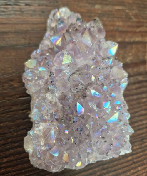 Premium High Grade Amethyst Angel Aura Druzy 226 Mini Geode Cluster Piece Cut Base 360g H11xW6.5xD4cm - Image 6