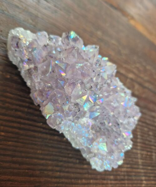 Premium High Grade Amethyst Angel Aura Druzy 226 Mini Geode Cluster Piece Cut Base 360g H11xW6.5xD4cm - Image 7